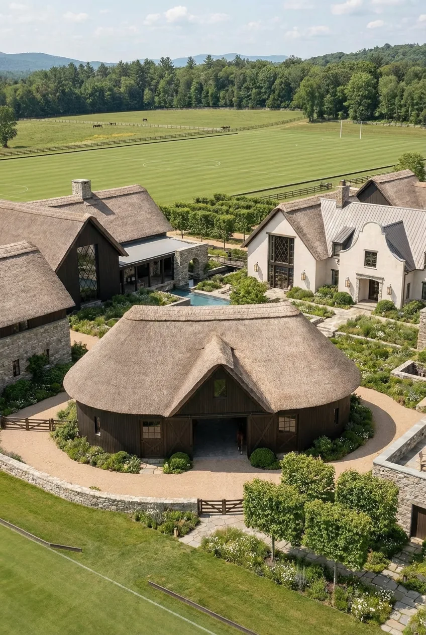 The equestrian village from above