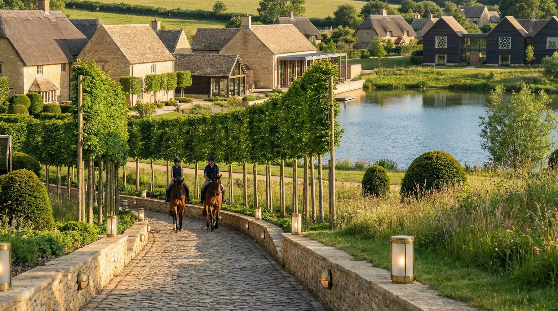 Riding trail along the lake